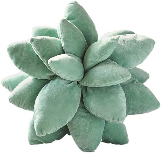 U-K ProfessionalSucculent Cactus Decor Pillow, Succulent Pillow for Garden Lovers Cute Pillow 3D Flower Pillow, Succulent Plush, Sofa Cactus Plush Cushion Home Decor