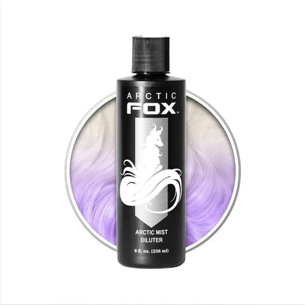ARCTIC FOX CRUELTY FREE 100% VEGAN SEMI PERMANENT HAIR COLOUR DYE (236 ml, ARCTIC MIST DILUTER) - 236 ml (Pack of 1) ARCTIC MIST DILUTER
