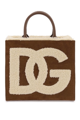 Dg Daily Small Suede And Shearling Tote Bag - OS