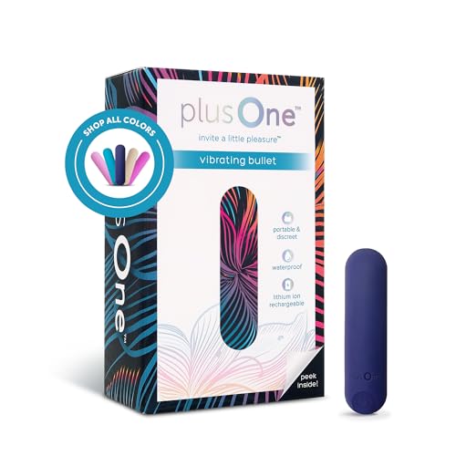 plusOne Bullet Vibrator for Women - Mini Vibrator Made of Body-Safe Silicone, Fully Waterproof, USB Rechargeable - Personal Massager with 10 Vibration Settings - Blissful Purple - Mini