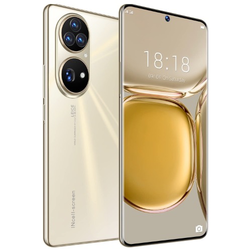 P50 Pro Smartphone, 6.26 Pulgadas HD AMOLED, Helio P10 8X Core A53 1.5 GHz, Sin SIM, 5000 mAh, 32 GB / 3 GB, 13 + 5 MP Cámara Trasera Dual, SIM Dual (Color : Gold)