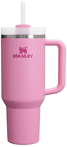 Stanley Quencher H2.0 Tumbler with Handle & Straw 40 oz | Twist On 3-Way Lid | Cupholder Compatible for Travel | Insulated Stainless Steel Cup | BPA-Free | Peony - 40 Ounces - Peony