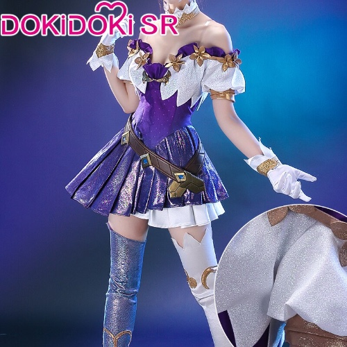 【No More Restock After Sold Out】DokiDoki-SR Game League of Legends Cosplay KDA Seraphine Costume/Wig LOL | Costume Only-L