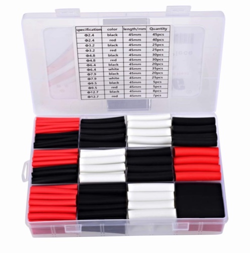 320 pcs 3:1 Shrink Tubing,Heat Shrink Tubing Adhesive (7 Size 3 Color ) Shrink Wrap for Wires Wire Protector Auto and Car Stereo Installs - 3:1 Shrink Tubing kit