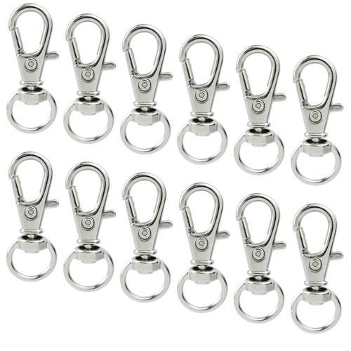 50 pcs Swivel Clasps Lanyard Snap Hook,cnomg Metal Swivel Lanyard Snap Hook Lobster Claw Clasp(Sliver) - Sliver 32mm/1.2inches