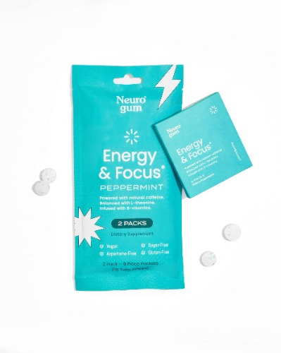 NeuroGum Energy and Focus Peppermint Gum 2-Pack