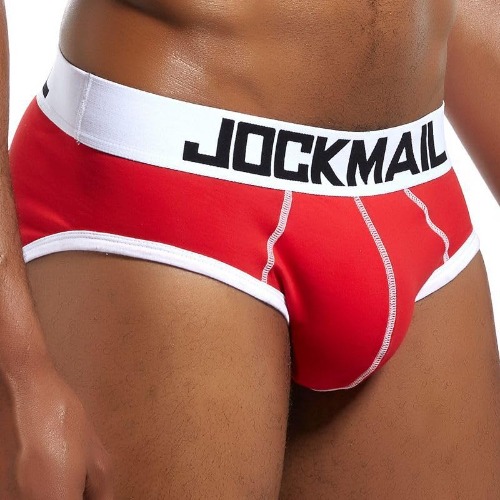 JOCKMAIL - Calzoncillos para hombre, de algodón, clásicos, transpirables, cómodos - XL - Rojo -