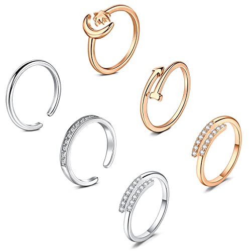 Zolure Stainless Steel Toe Rings and Anklets for Women - #3 toe ring