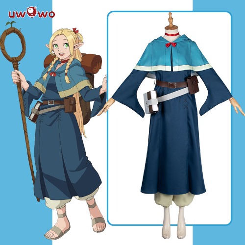 Uwowo Collab Series: Anime Delicious in Dungeon Marcille Donato Cosplay Costume - S