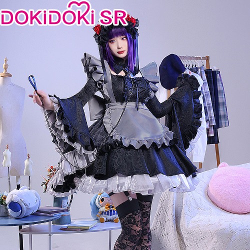 【L Ready For Ship】DokiDoki-SR Anime Cosplay Costume Maid Black Dress | S-In Stock