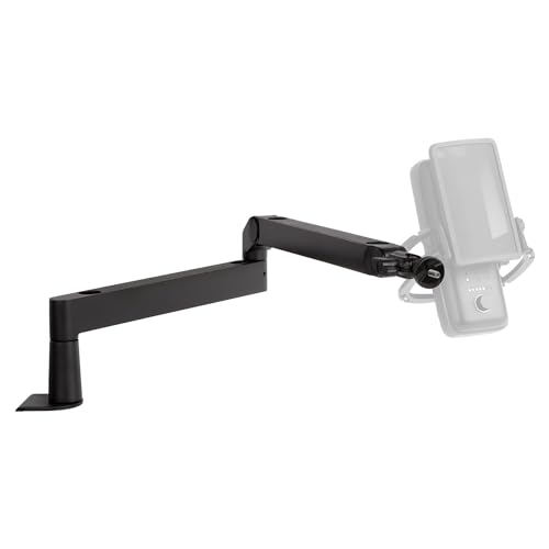 Elgato Wave Mic Arm LP - Premium Low Profile Microphone Arm with Cable Management Channels, Desk Clamp, Versatile Mounting and Fully Adjustable, perfect for Podcast, Streaming, Gaming, Home Office - Black - Low Profile