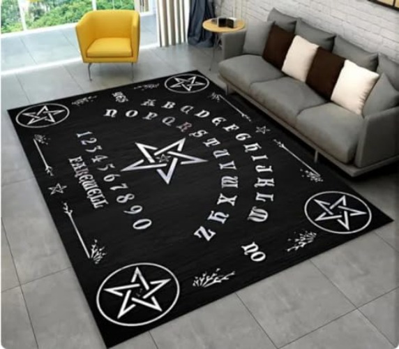 REIPOL Satan Area Rug Living Room Carpet Ouija Bedroom Doormat Decoration Game Non-slip Floor Mat 50x80cm - 120x160cm
