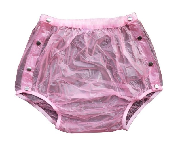 Pink Plastic Pants - L