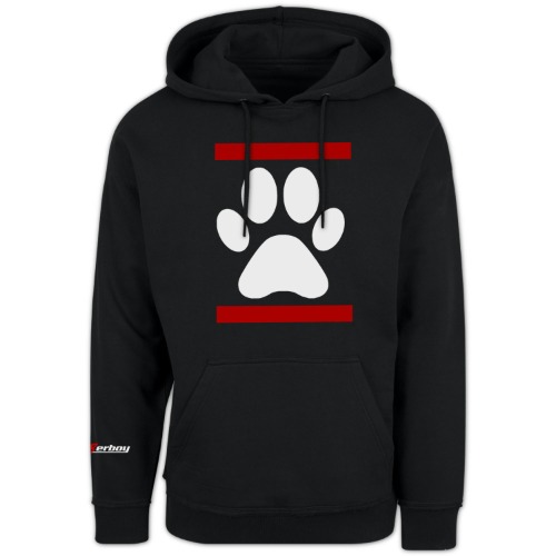 Sk8erboy® hooded sweat shirt DOG PAW | Rot / M