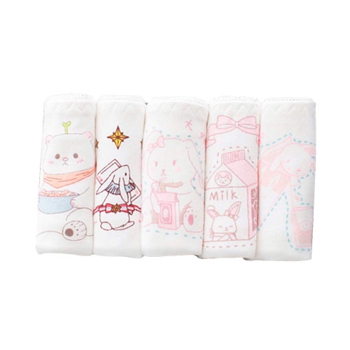 TOMORI Womens Cute Anime Panties Schoolgirl Breathable Cotton Underwear Animal Printing Briefs