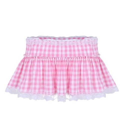 Gingham Micro Skirt - Pink / XS
