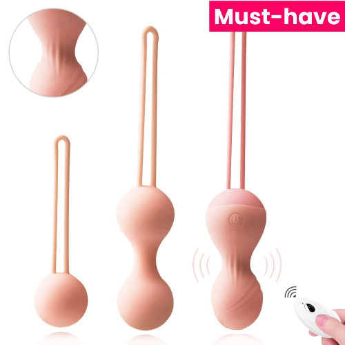 Kegel - Set de boules de geisha + oeuf vibrant