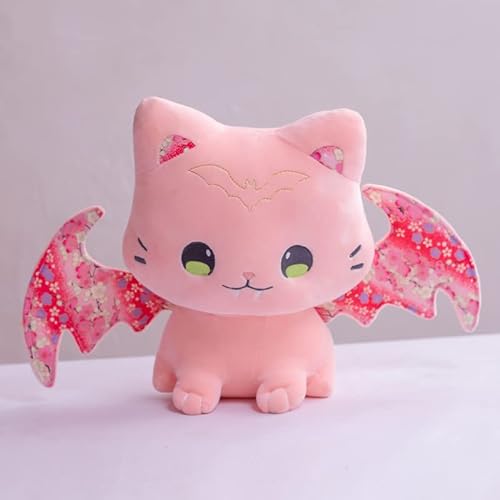Cherry Blossom Bat Angel Cat (Pink, 30 cm) - 30 cm - Pink