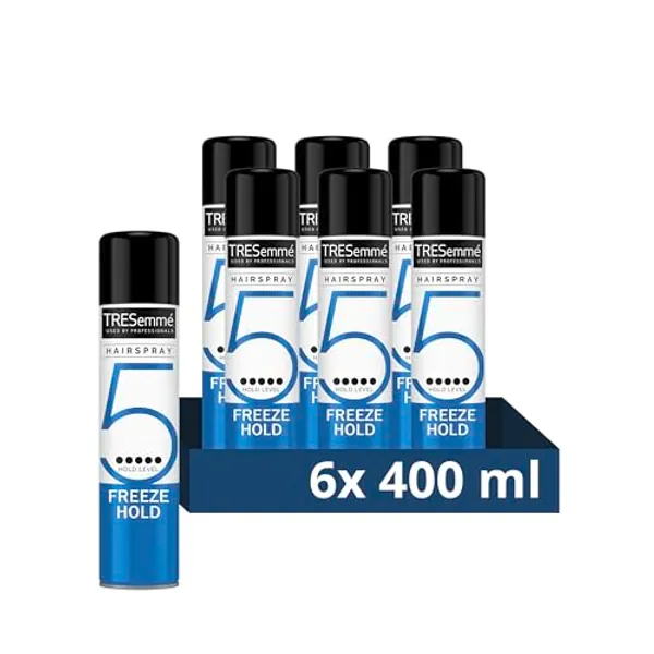 TRESemmé Freeze Hold Hairspray 24-hour frizz control for an ultimate strength finish 6x 400 ml