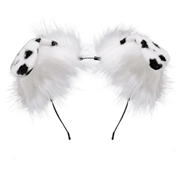 Focupaja Dog Ears Headband Anime Cosplay Ears Big Wolf Puppy Doggy Ears Cosplay Headwear Hair Accessories Animal Ear Hairband