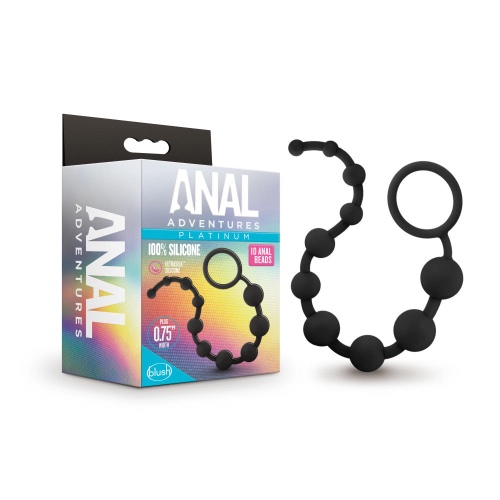Anal Adventures Platinum By Blush® | Black 12.5-Inch Anal Beads | Default Title