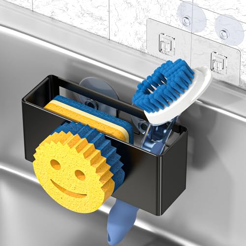 Sponge Holder, Smiley Face Kitchen Sink Caddy for Kitchen Sink