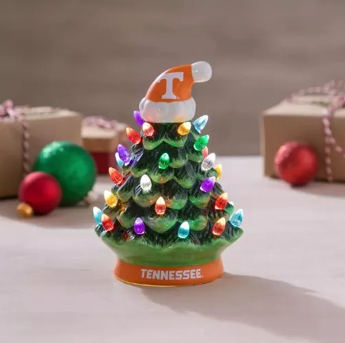 Evergreen Enterprises University of Tennessee 8" LED Ceramic Christmas Tree