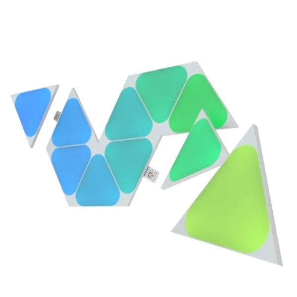 Nanoleaf Shapes - Mini Triangles Expansion Pack (10 LED Light Panels) - Multicolor