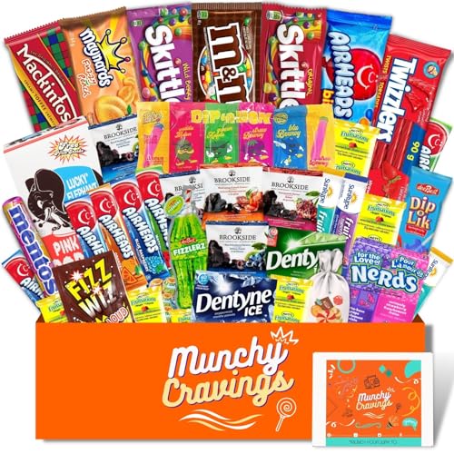 MunchyCravings Premium Candy Variety Box (40 count), For Adults, Teens and Kids, Great for Movie Nights, Halloween Candy, Gifts and Christmas Presents