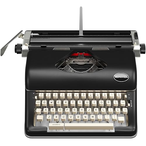 Maplefield Manual Typewriter - Vintage Typewriter for Home & Office Decor - Easy Setup, Great Gift for Writers (Black)
