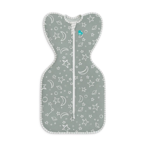 Love To Dream Swaddle Up Bamboo Stars &amp; Moon 1 Tog Olive Size Newborn