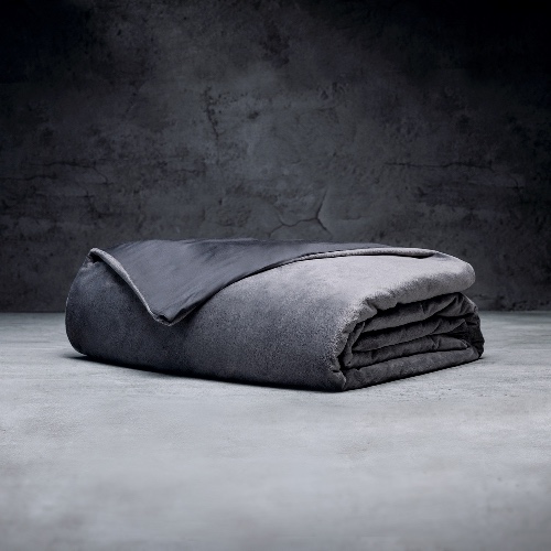 Weighted Blanket - Blanket + Cover / Bamboo Lyocell + Minky | Grey / 25 lbs | 90"x80"