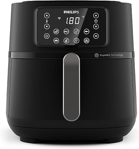 Philips Series 5000 Connessa Airfryer XXL, 7,2L (1,4Kg), Friggitrice ad aria 16-in-1, Wifi, Tecnologia Rapid Air, App HomeID (HD9285/90) - Singolo Cestello - Connesso al WiFi - 7.2 L