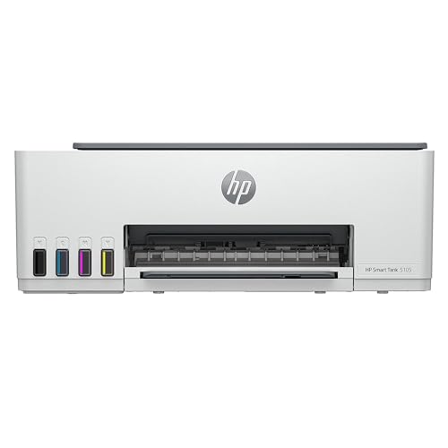 HP Smart Tank 5105 1F3Y3A, Stampante Multifunzione a Colori, Serbatoio d'Inchiostro ad Alto Volume di Stampa, Fino a 6000 Pagine (Nero) e 6000 Pagine (Colore), F/R manuale, USB, Wi-Fi, Bianca - Multifunzione - Bianca
