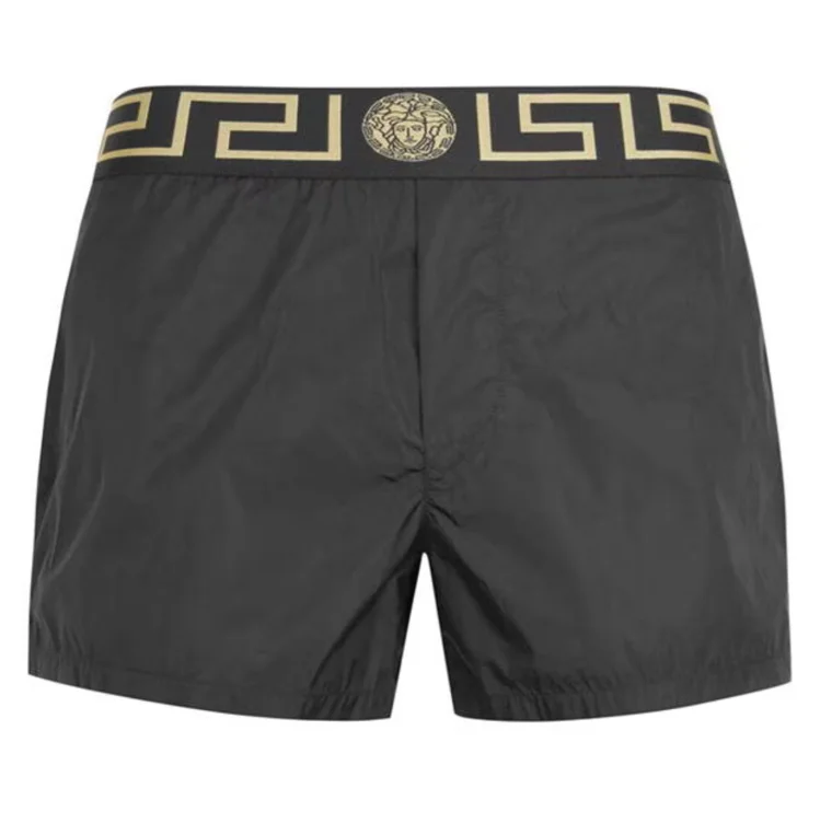 VERSACE ICON Greca Waistband Swim Shorts