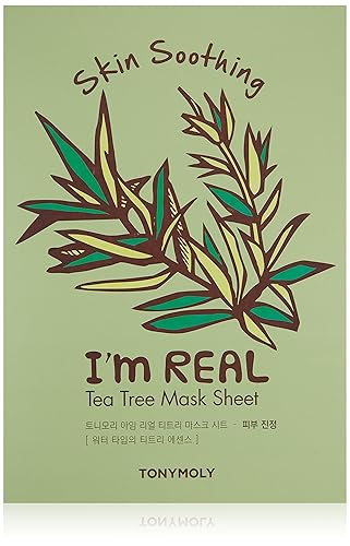 Tonymoly I'm Real Tea Tree Sheet Mask, 10 Count - Tea Tree Sheet Mask, 10 Count - 10 Count (Pack of 1)