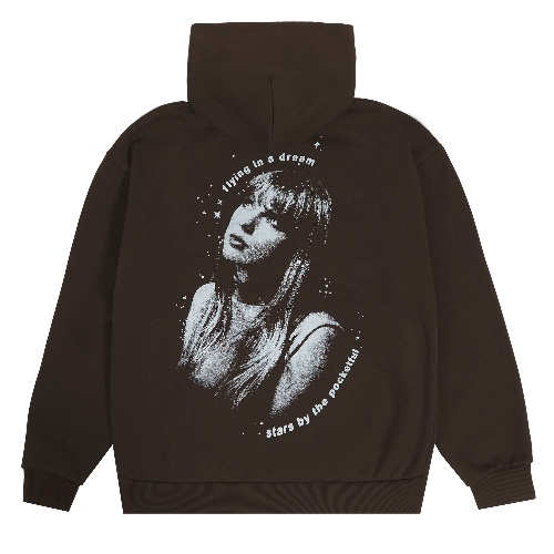 Taylor Swift Midnights Living In A Dream Brown Hoodie | M