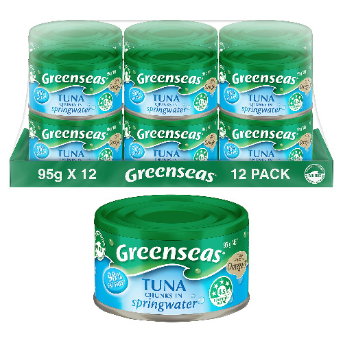 Greenseas Tuna Chunks in Springwater, 12x95g
