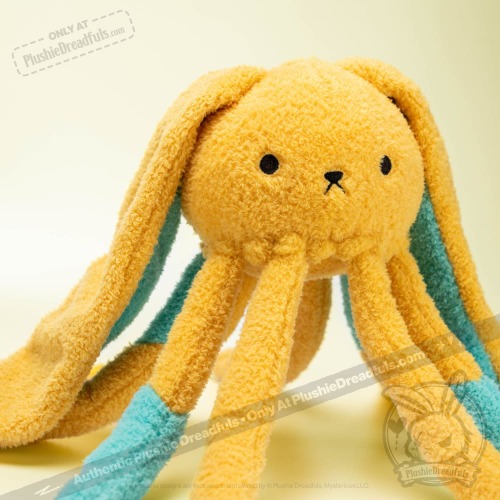 Plushie Dreadfuls - Sensory Processing Disorder Jellyfish Rabbit - Plush Stuffed Animal - Orange(Understim)