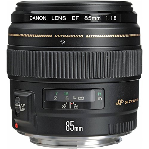 Canon EF 85mm f/1.8 USM Medium Telephoto Lens for Canon SLR Cameras - Fixed (Renewed) - Lens Only