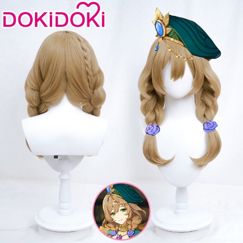 DokiDoki Game Genshin Impact Cosplay A Sobriquet Under Shade Lisa Wig Long Blonde Braided Hair | Lisa-PRESALE