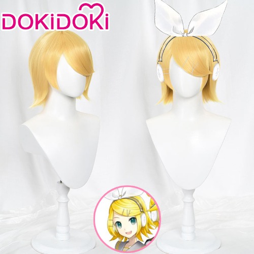 【Ready for ship】DokiDoki VOCALOID Cosplay Kagamine Rin Cosplay Wig | Kagamine Rin