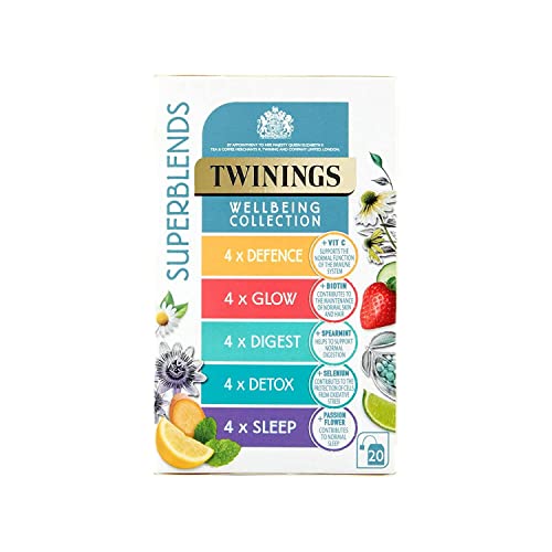 Twinings Superblend Wellbeing Collection, confezione da 20