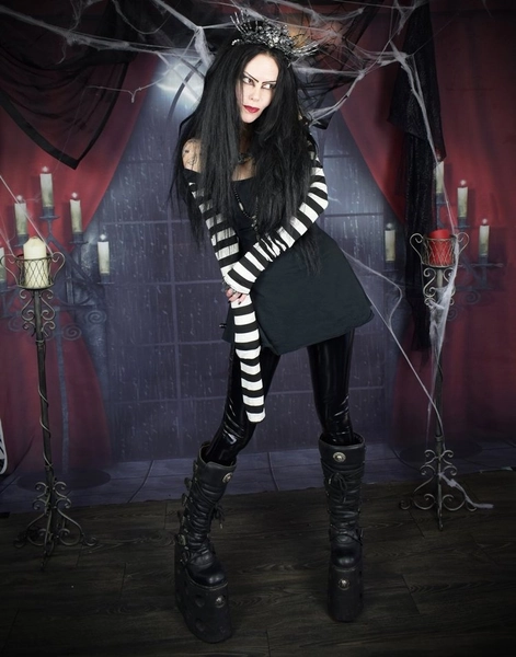 Minerva Madness Minidress from www.moonmaiden-gothic-clothing.co.uk