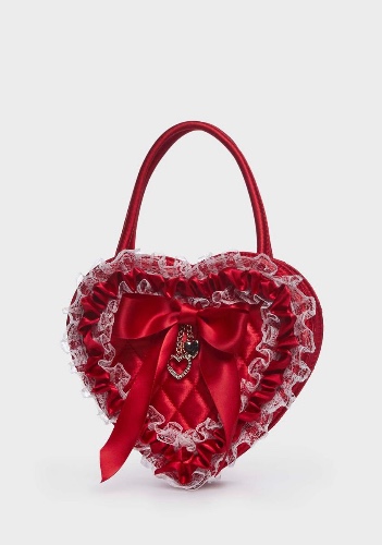 Heart Of It All Satin Handbag | ONE SIZE