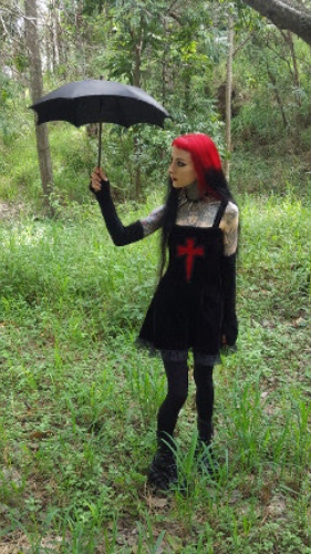 The short velvet "Dagger" dress | VT34 / m / black/black