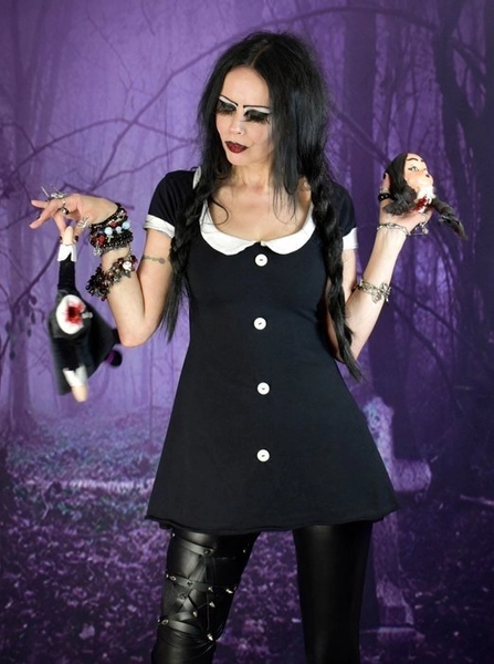 Widow Wednesday Addams Minidress from www.moonmaiden-gothic-clothing.co.uk