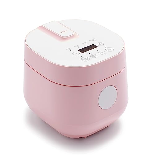 GreenLife Healthy Ceramic Nonstick 4-Cup Rice Oats and Grains Cooker, PFAS-Free, Dishwasher Safe Parts, Pink - Soft Pink