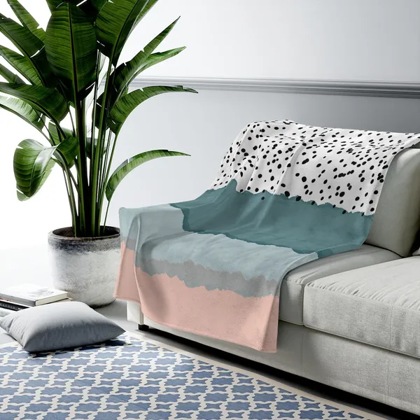 Abstract Lines Plush Throw Blanket - 3 sizes