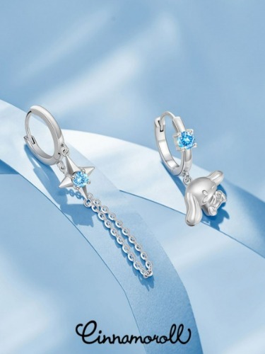 Cinnnamorall Silver Earrings